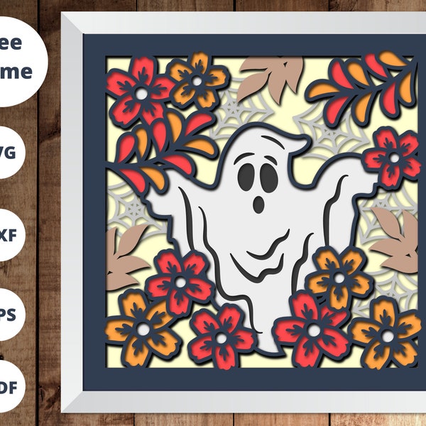 3D FLORAL GHOST Shadow Box, Cute Ghost svg, 3d Layered Paper Svg, Halloween BOO Shadow box svg, Files for Cricut and Silhouette 3D FLORAL GHOST Shadow Box, Cute Ghost svg, 3d Layered Paper Svg, Halloween BOO Shadow box svg, Files for Cricut and Silhouette