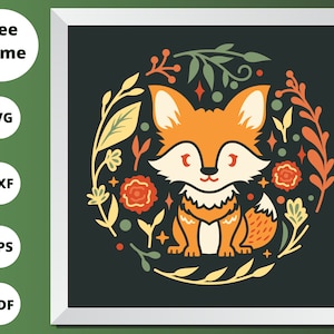 3D FOX Shadow Box svg, 3D Fox shadow box, layered cardstock svg, Paper cut light box, cricut files