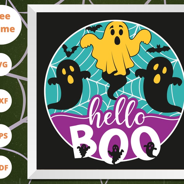 3D BOO Shadow Box, Halloween, Ghost Svg, Files For Cricut and Silhouette 3D BOO Shadow Box, Halloween, Ghost Svg, Files For Cricut and Silhouette