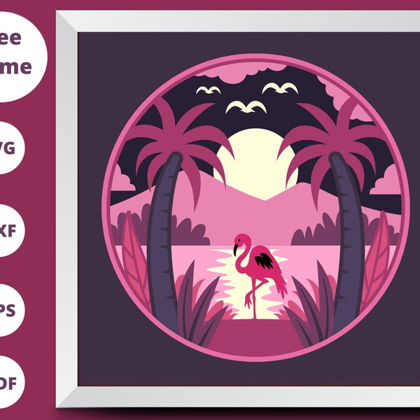 3D FLAMINGO svg - Pink Bird Shadow Box - 3D Flamingo Shadow Box - Multilayer SVG - Animal Papercraft - for cricut - for silhouette 3D FLAMINGO svg - Pink Bird Shadow Box - 3D Flamingo Shadow Box - Multilayer SVG - Animal Papercraft - for cricut - for silhouette