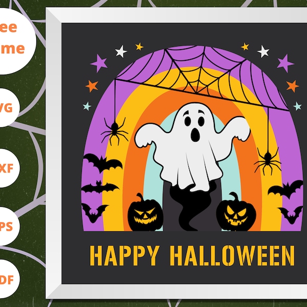 3D SVG Happy Halloween Ghost Shadow Box, Spooky Season SVG, Layered Paper Art, Ghost 3D SVG, Files For Cricut and Silhouette 3D SVG Happy Halloween Ghost Shadow Box, Spooky Season SVG, Layered Paper Art, Ghost 3D SVG, Files For Cricut and Silhouette