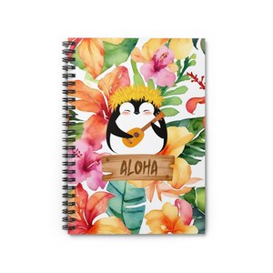 Aloha Penguin- Spiral Notebook - Ruled Line