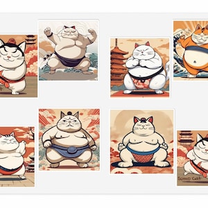 Sumo Cats- Sticker Sheets