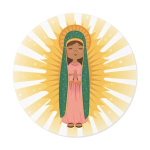 Religious Vinyl Stickers, Virgin Mary Mother of God Design, Catholic Faith Decals, Religious Laptop Stickers, Religious Gift, Religious Home