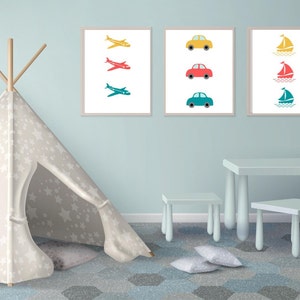 Afdrukbare kunst aan de muur, Set van drie posters, Piraten thema, Kind slaapkamer kunst, Kinderkamer kunst aan de muur, DIGITALE DOWNLOAD