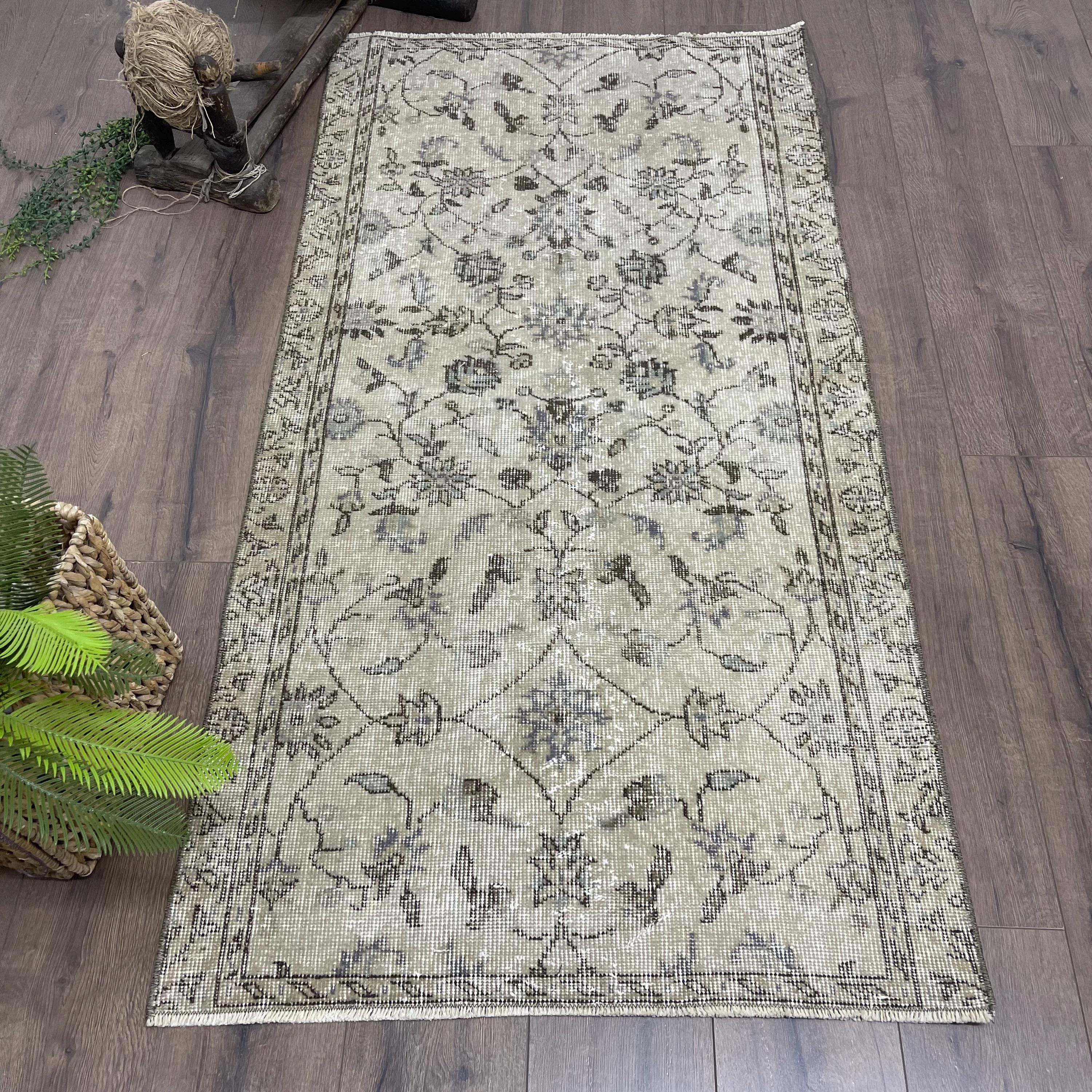 Turkish Rug, 3x6 Accent Rug, Vintage Rug, Antique Rug, Rugs for