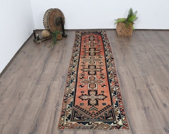 Vintage Rug Runner Rugs Turkish Antique For 2.3x8.9 ft Pink Floor Kitchen Vintage Handmade Turkish Rug for Wall Muted Cool Nomadic Turkey