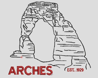 Arches National Park 5x7 Embroidery File