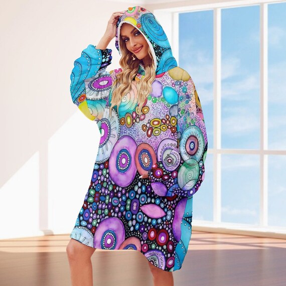 Women s Adult Hooded Blanket Shirt Christmas Gift Thanksgiving
