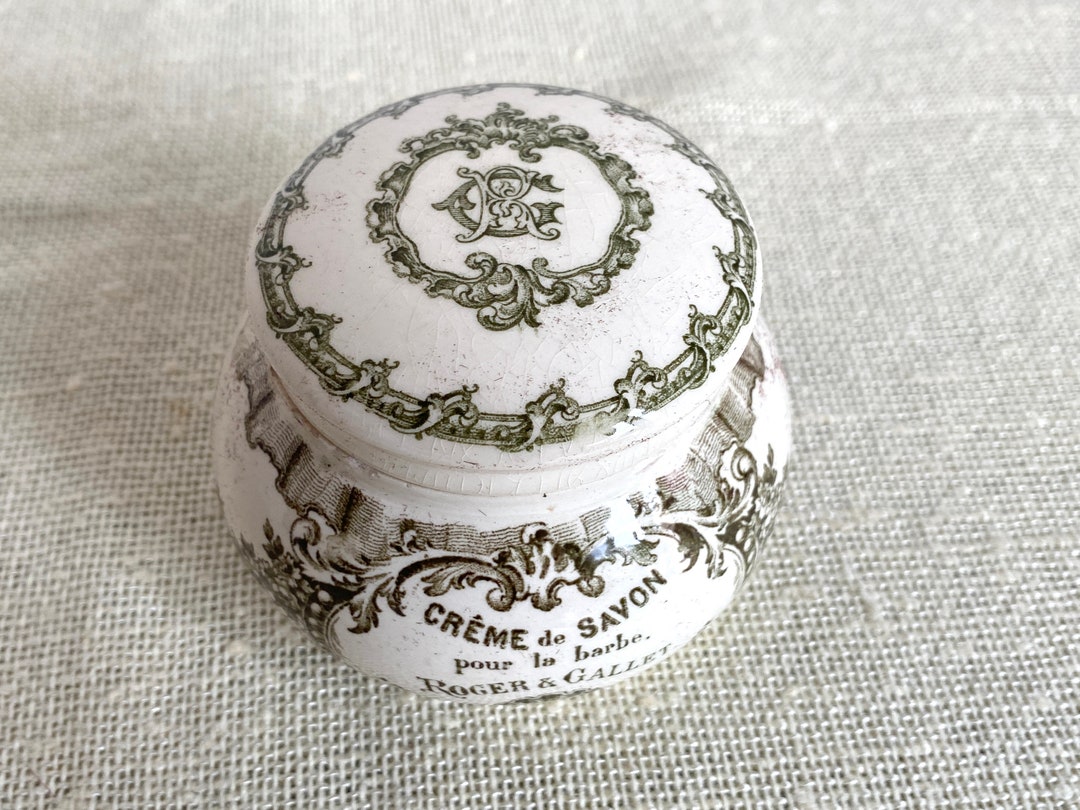 Antique Shaving Cream Pot With Lid From Roger & Gallet French Etsy
