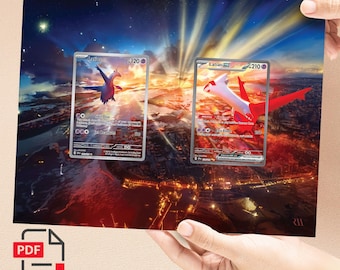 ラティアス ex sar ラティオス ar カスタムポケモンカードディスプレイ