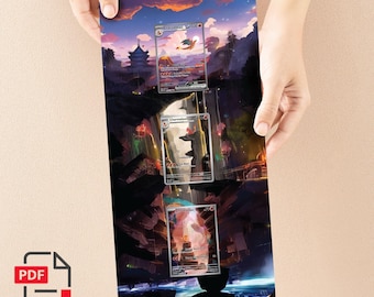 Charizard, Charmeleon & Charmander Evolution Extended Display Digital Artwork - Skyfall Sanctuary