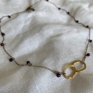 Purple bead chain necklace