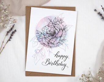 Birthday greeting card - greetings card DIN A6 - including envelope