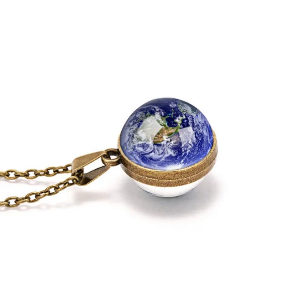 Glass Globe Necklace Etsy UK