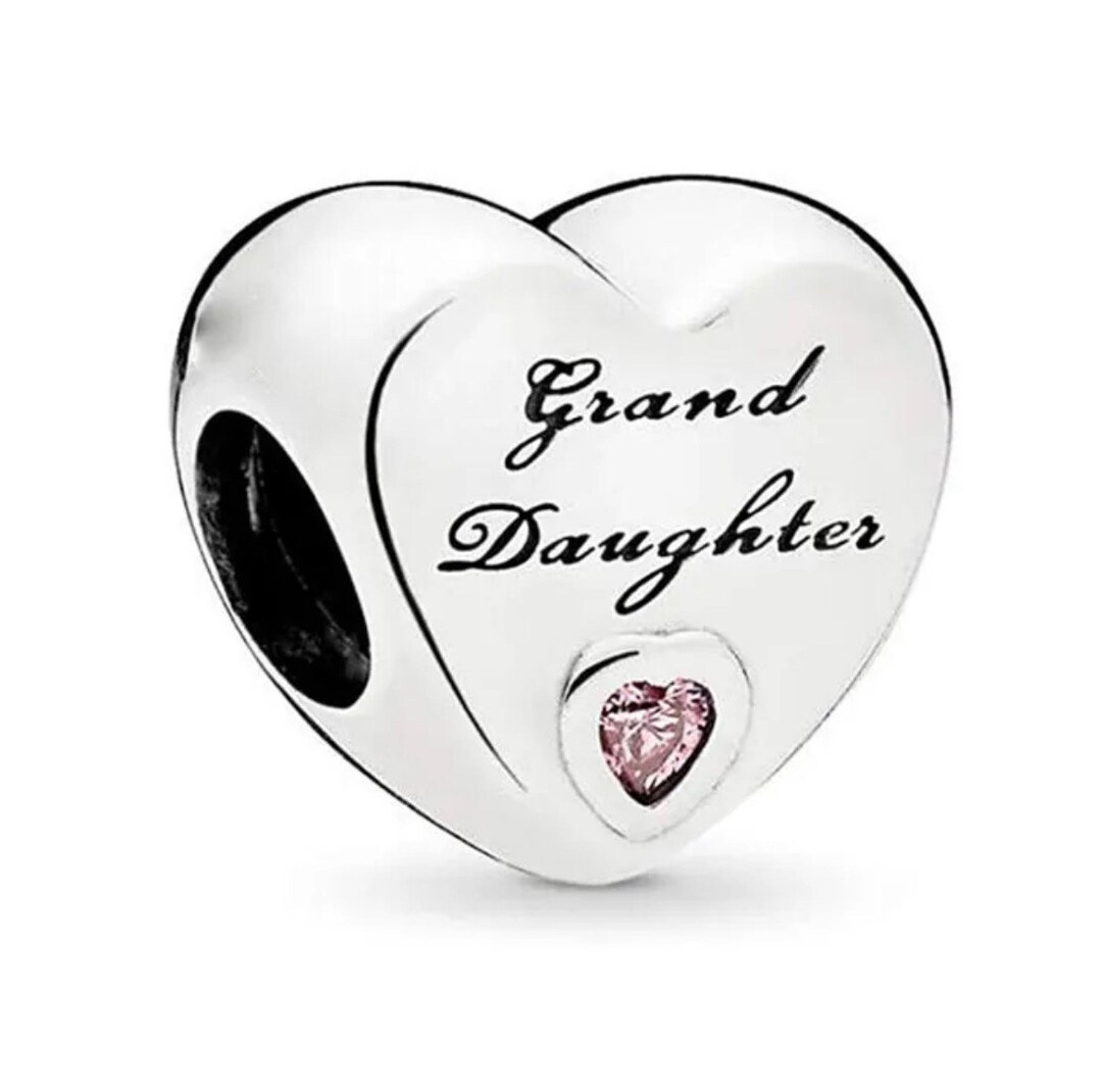 Silver Granddaughter Charm, Fits Pandora, Sterling Silver S925