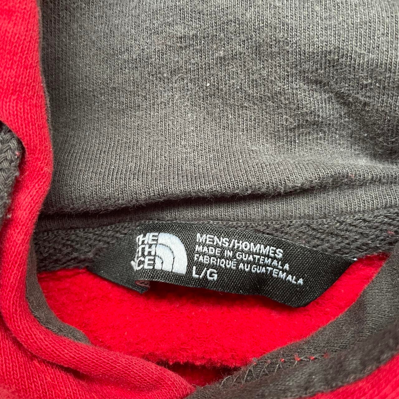 The North Face Hoodie Red Black Large