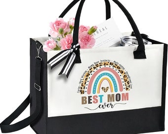 Cadeaux fête des mères pour maman et fille, cadeaux pour maman, femme, maman, nouvelle maman, sac fourre-tout, cadeau d'anniversaire pour femme enseignante, idées cadeaux pour maman