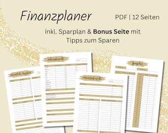 Financial Planner | printable financial plan | Budget Planner | savings plan | Financial Planner Set German | PDF | A4 & A5