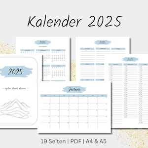 Calendar 2025 | printable calendar | planner 2025 | monthly planner | annual planner | annual calendar | calendar to print | PDF | A4 & A5