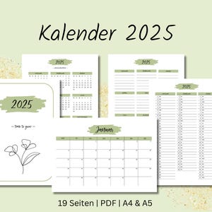 Calendar 2025 | printable calendar | planner 2025 | monthly planner | annual planner | annual calendar | calendar to print | PDF | A4 & A5