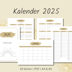 Calendar 2025 | printable calendar | planner 2025 | monthly planner | annual planner | annual calendar | calendar to print | PDF | A4 & A5