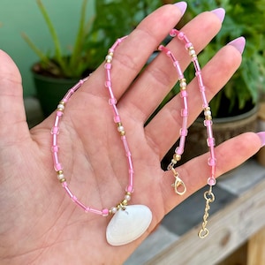 Handmade boho shell necklace