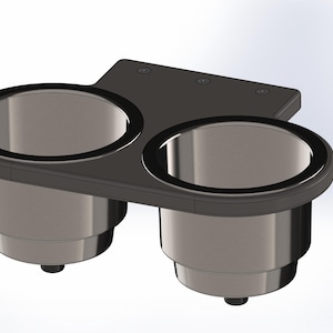 Pontoon Rail Double Cup Holder - (1-1/8&quot;) or (1-1/4&quot;) Square Rail