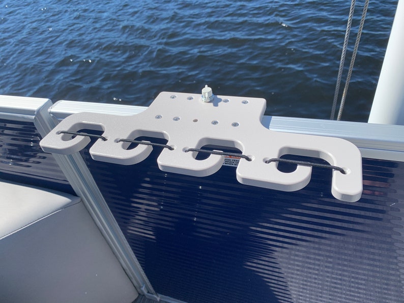 Pontoon Rail 4-place Rod Holder: Fits 1-1/8