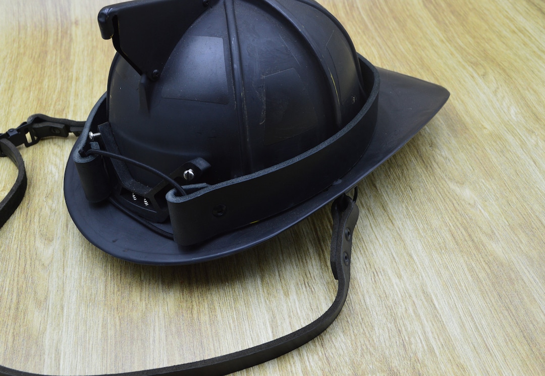 Custom Leather Fire Helmet Name Band Etsy