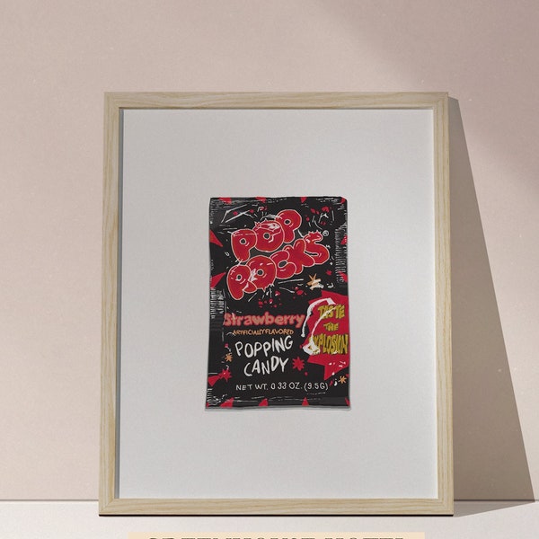 Vintage Pop Rocks Art Print Vintage Packaging Painting FREE SHIPPING Original Candy Art Vintage Reese's Candy Decor 1980 Candy Nostalgic