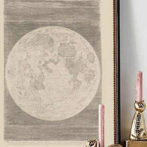 Moon Phases Print Set: Vintage Celestial Art (Digital Download)