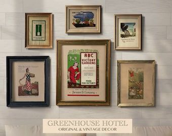 Vintage Victory Garden Posters: Americana Rustic Decor (Digital Download)