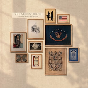 Galleria d'arte politica vintage parete STAMPABILE Americana Decor 1800 arte patriottica Set di 10, Campidoglio degli Stati Uniti Lincoln citazione presidenti 36 stelle bandiera