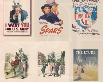 Uncle Sam Vaterländisch Poster: Vintage Americana Decor (Digitaler Download)