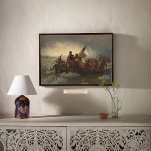 Washington Crossing the Delaware Print - Emanuel Leutze, 1851 Reproduction, Americana Wall Art