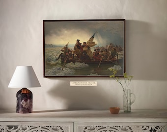 Washington Crossing the Delaware Print - Emanuel Leutze, 1851 Reproduction, Americana Wall Art
