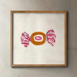Caramel Chew Candy Giclée Print: Vintage Kitchen Art