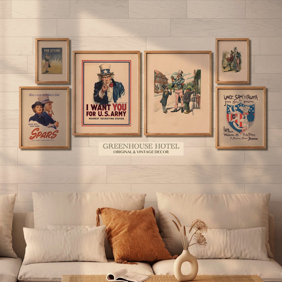 Presidents Day DIGITAL Uncle Sam Gallery Wall I Want You US Army