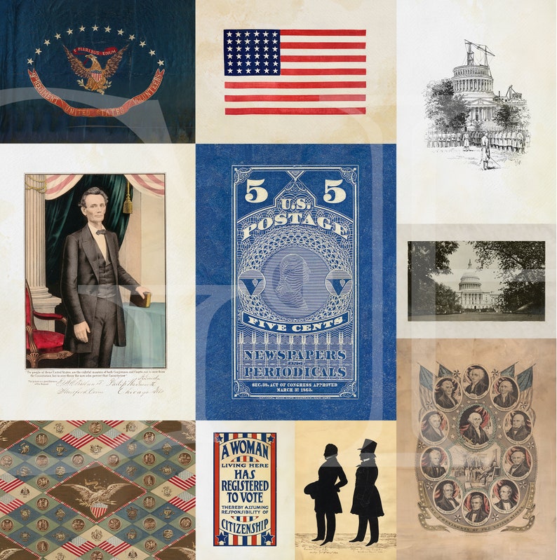 Gravuras de arte americana vintage: arte de parede patriótica (download digital) imagem 3