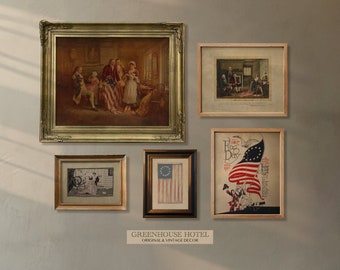 Vintage Betsy Ross Flagge Kunstdrucke: Patriotic Americana Gallery (Digitaler Download)