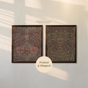 William Morris Tapestry Art Prints: Vintage Floral Decor, Set of 2