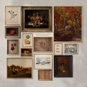 Vintage Fall Art Gallery Set: Americana Autumn Prints (Digital Download)