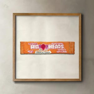 90s Taffy Candy Painting Print: Retro Tropical Punch Art
