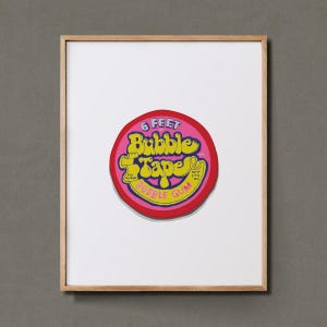 Bubblegum Tape Druckbild: Vintage 90er Jahre Candy Pop Art