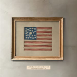 American Flag Design Vintage Printable Vintage Americana Patriotic Wall Art Presidents Day Old Glory DIGITAL Poster 4th of July Art