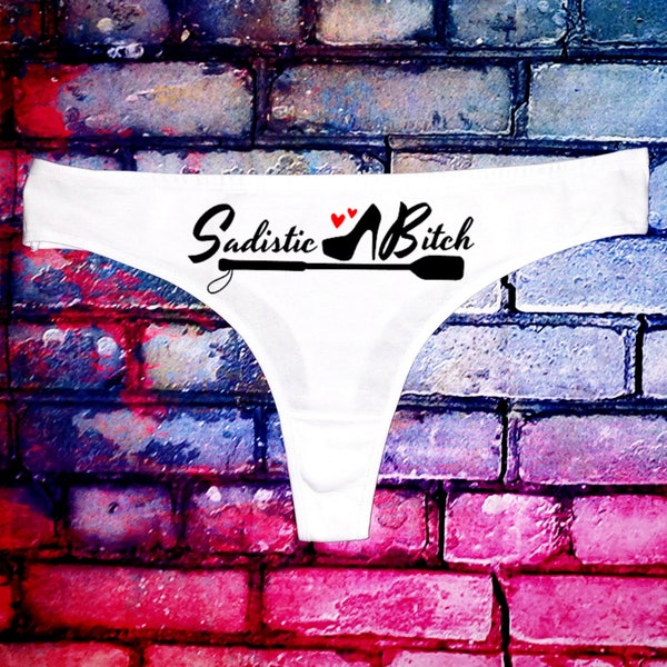 Sadistic Bitch Femdom BDSM Dominatrix Madame Naughty Slut Sexy Thong Panties Lingerie Underwear