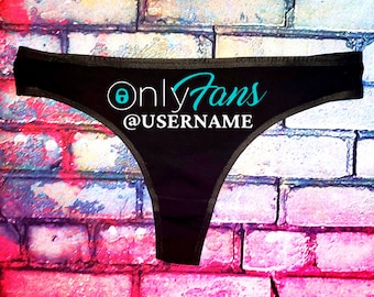 OnlyFans OF Custom Username Personalized Promotional Advertising Sexy Thong Panties Lingerie Underwear