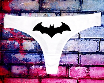 Batman Batgirl Superhero Comic Girly Sexy Thong Panties Lingerie Underwear  - Etsy