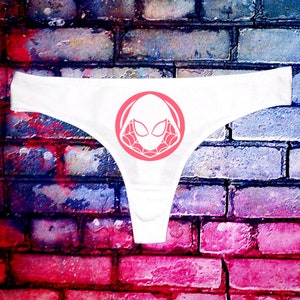 Spider Gwen Spiderman Girly Superhero Comic Naughty Sexy Thong Panties Lingerie Underwear